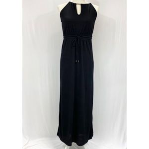 Black Banana Republic maxi dress with built in belt